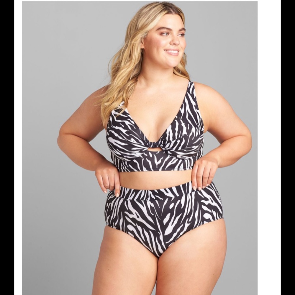 Plus Swim Brief- Zebra Print